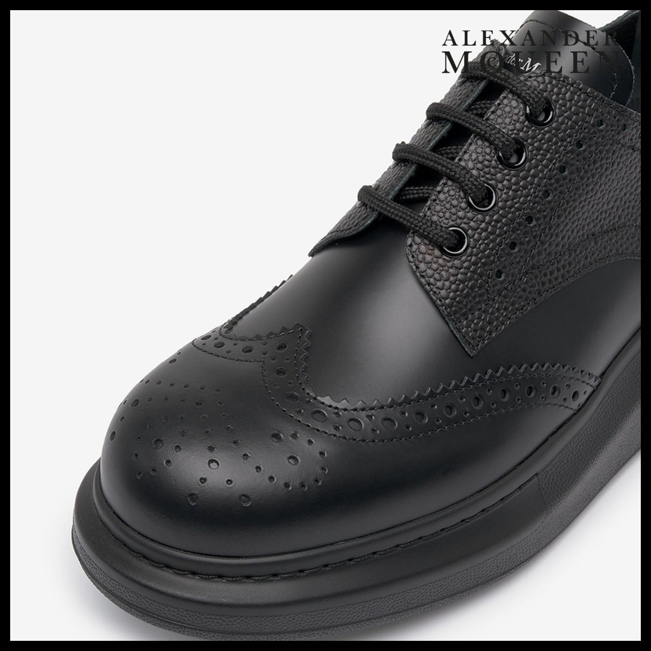 【Alexander Mcqueen】Men’s Hybrid Lace-Up Ribbon Tab