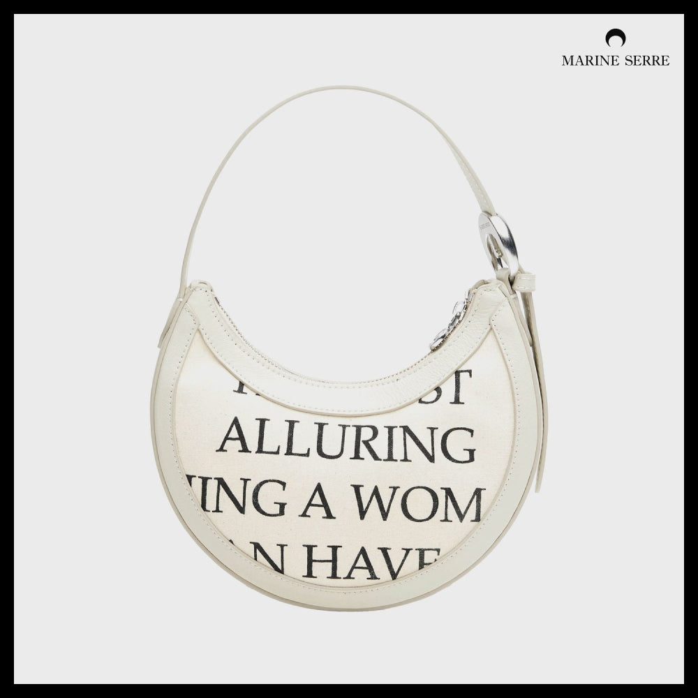 【MARINE SERRE】Regenerated Tote Bags Eclips Mini WH30 Ecru
