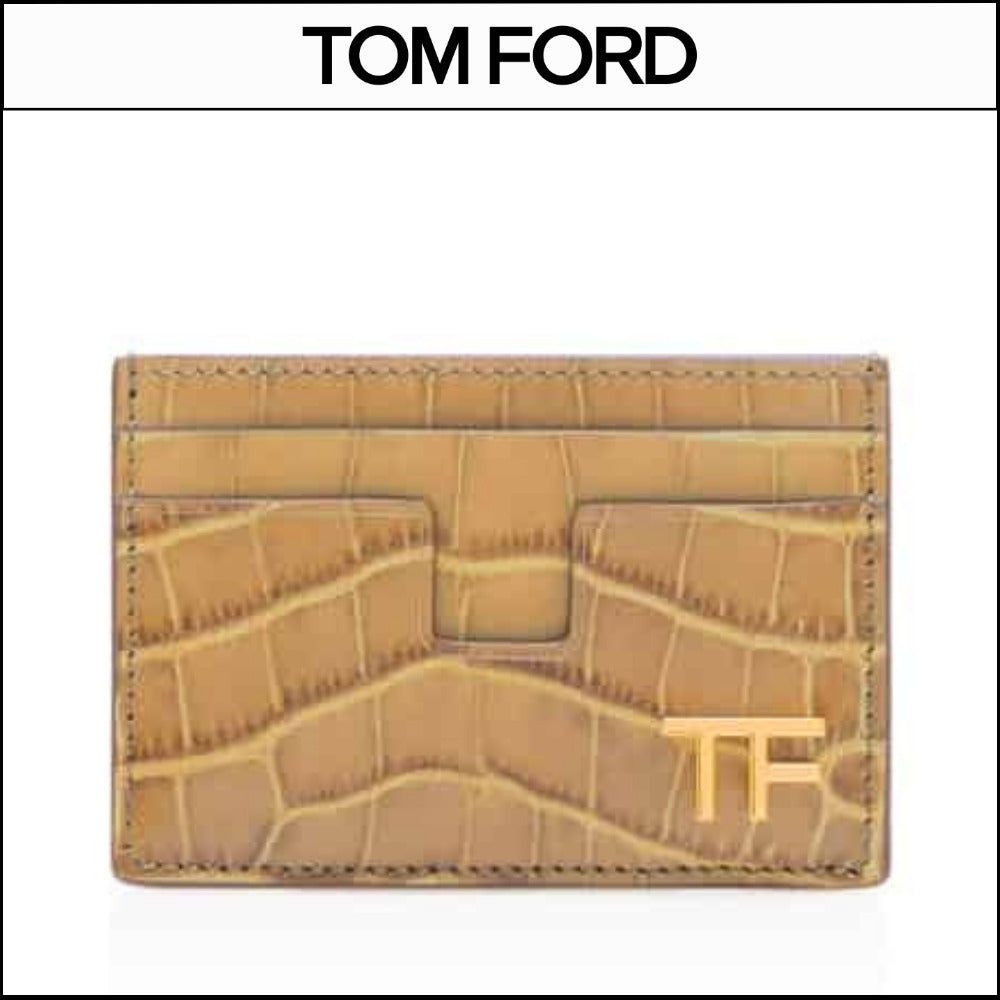 【TOM FORD】CROC-EMBOSSED CARD HOLDER 1J014