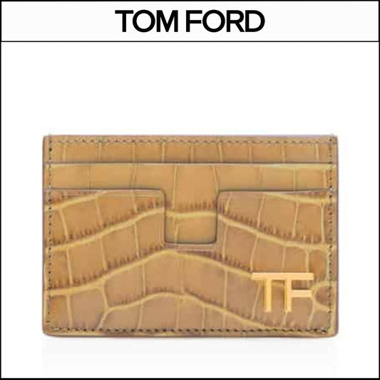 【TOM FORD】CROC-EMBOSSED CARD HOLDER 1J014