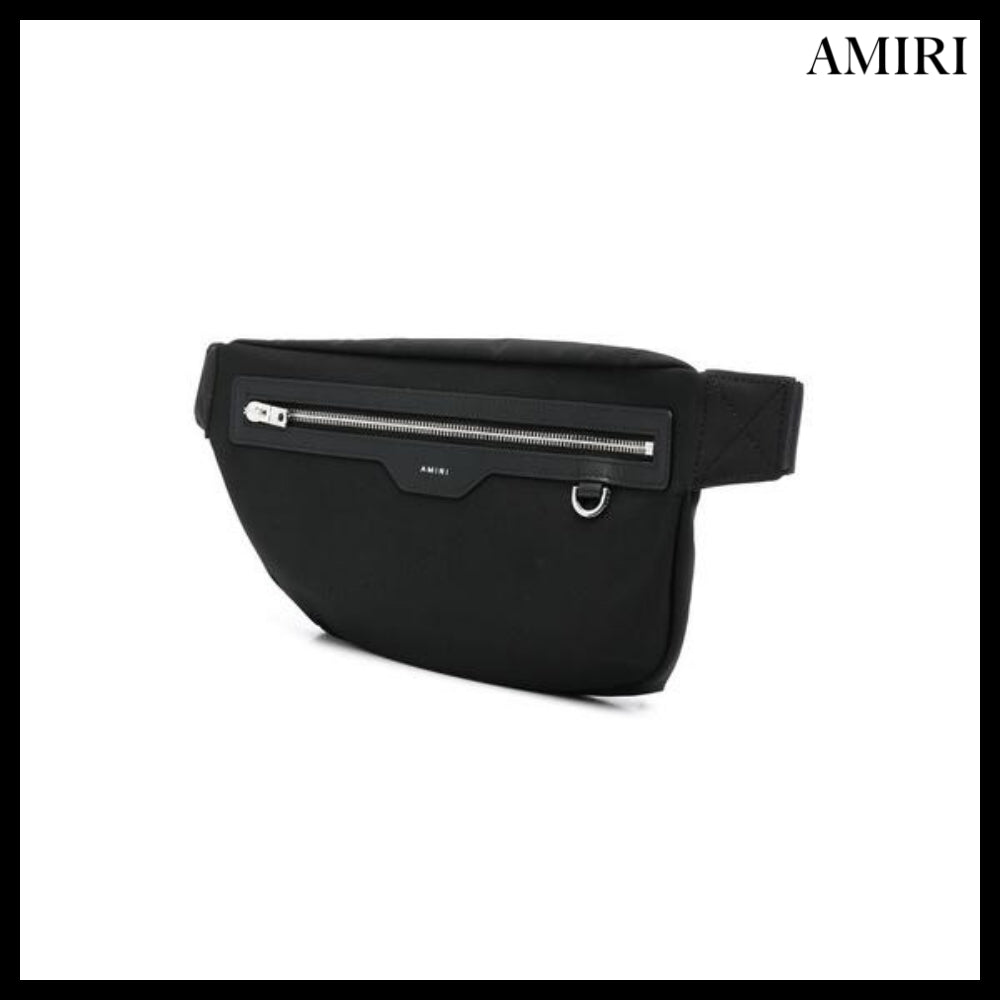 【AMIRI】ロゴプリント ウールナイロン ベルトバッグ