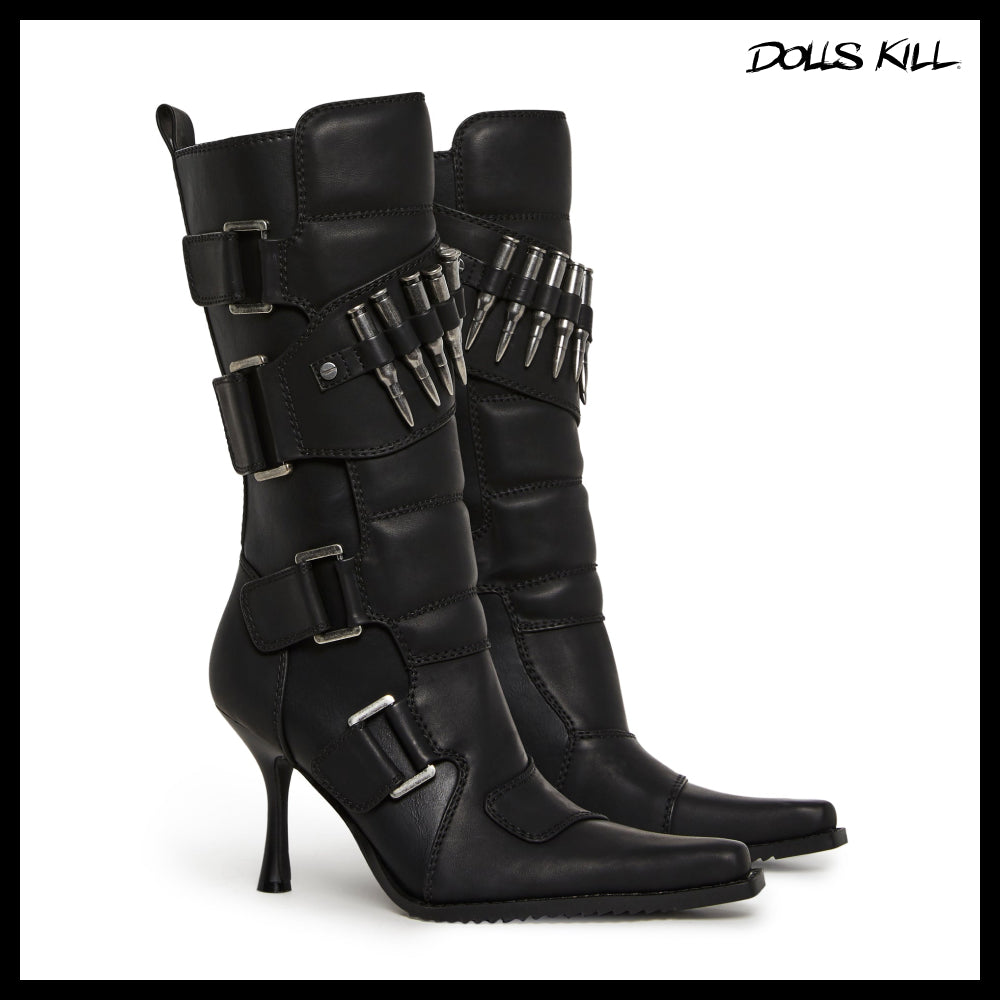 ◆DOLLS KILL◆DARKER WAVS Bullet Moto Boots
