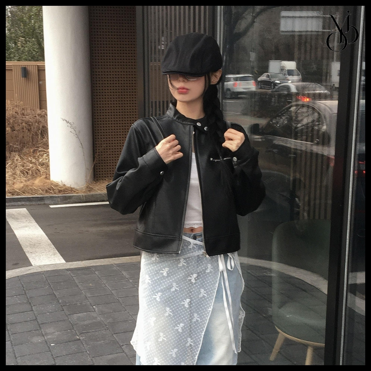 【MODIMOOD】Vera Rider Leather Jacket 4 Colors