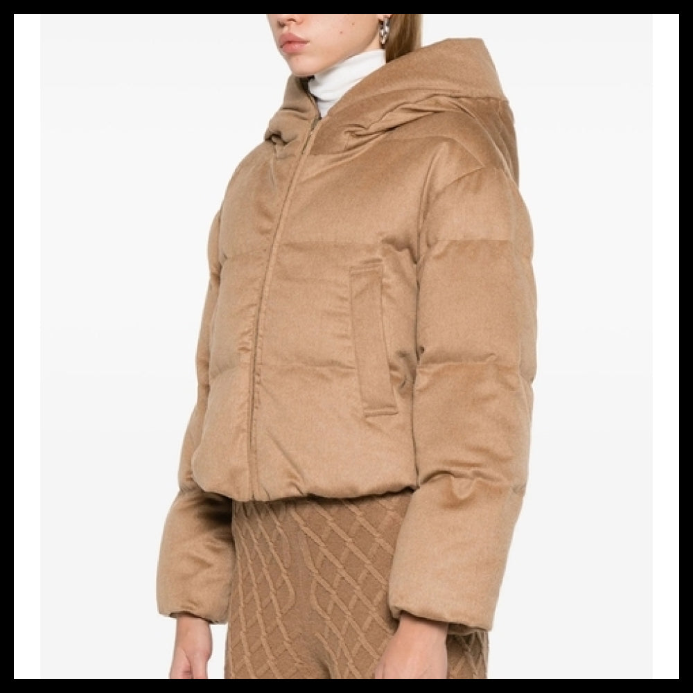 【Max Mara The Cube】Brown Reversible Hooded Padding