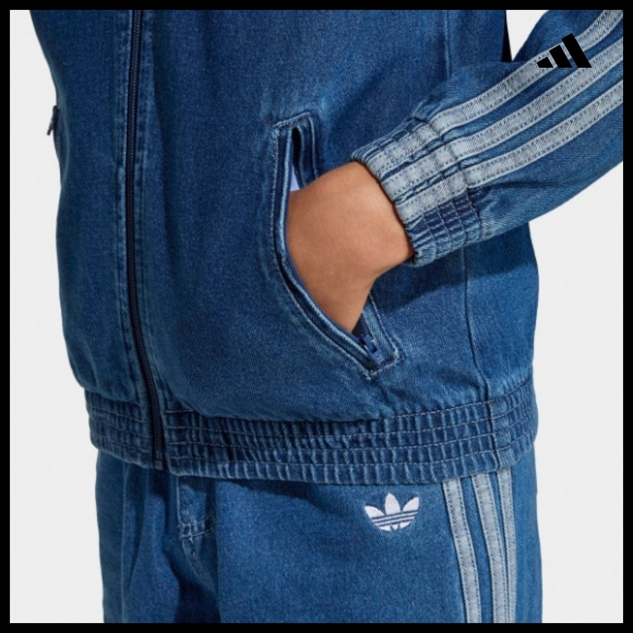 【ADIDAS】 Firebird Denim Track Top Jacket Vintage