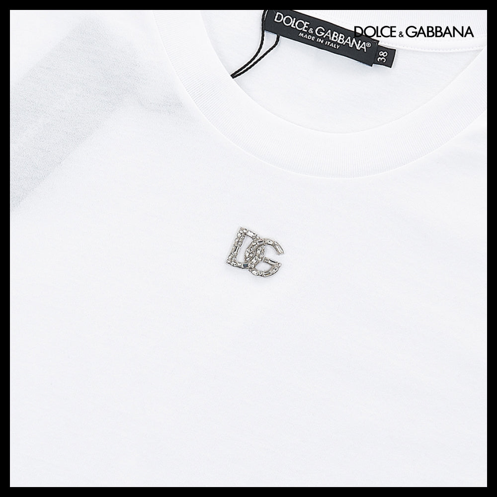 【Dolce & Gabbana】Logo Jersey T-Shirt White