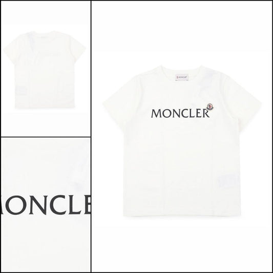 【MONCLER】Kids Lettering Print Patch T-Shirt White