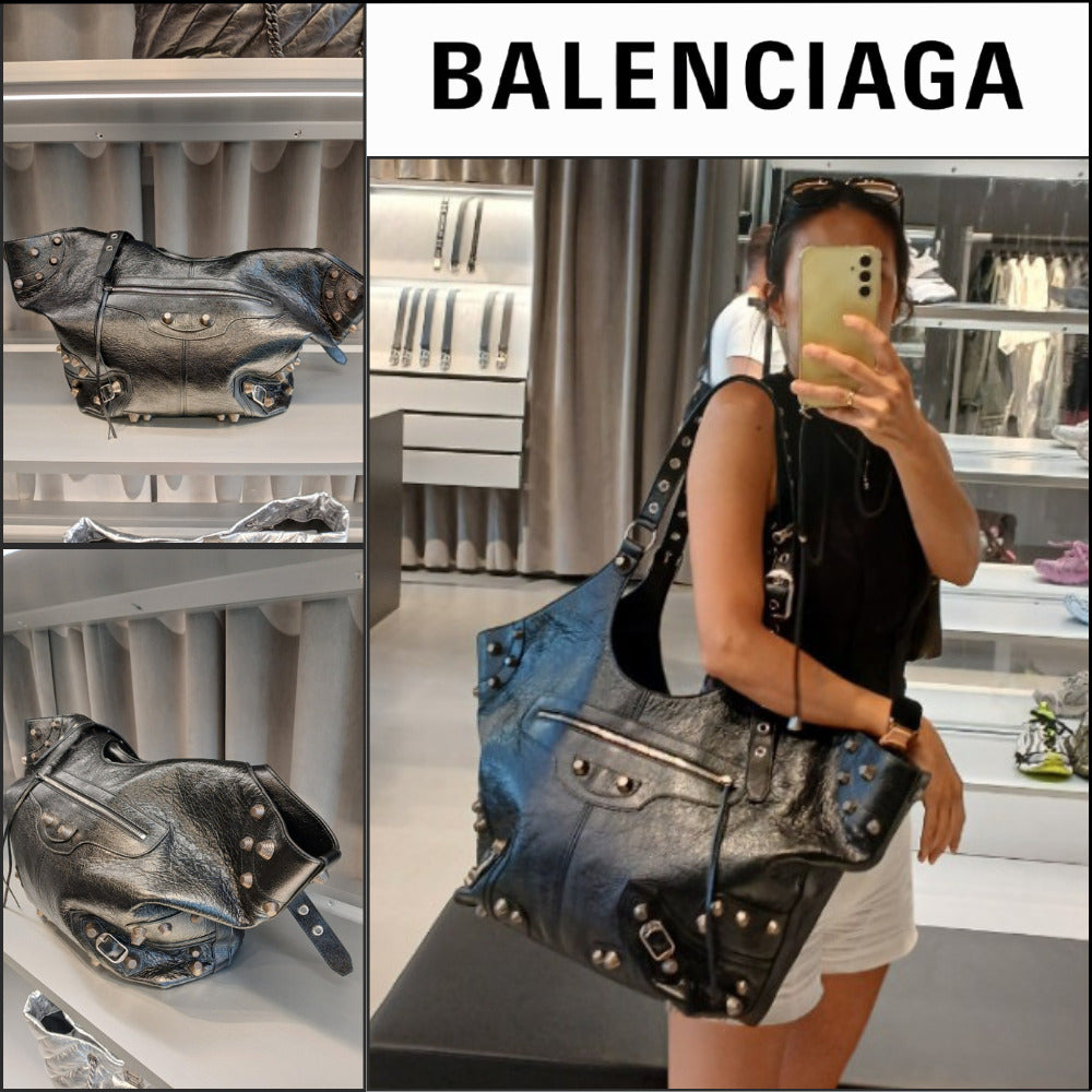 【BALENCIAGA】Large Carry-All Arena Lambskin Bag