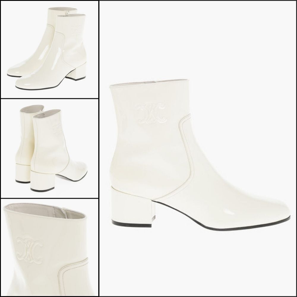 【CELINE】White Ankle Boots