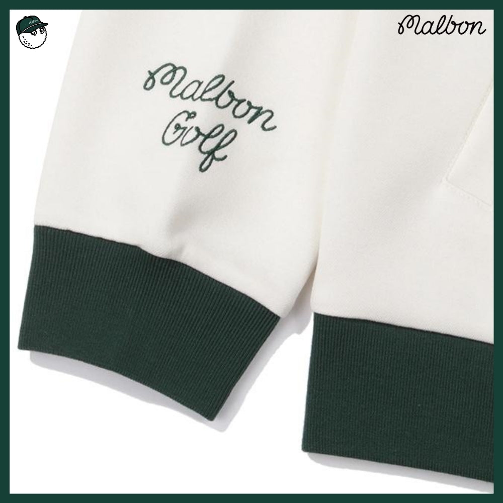 【MALBON GOLF】 AIRLY COLORED ZIP-UP MTM T-SHIRT MAN 3COLORS