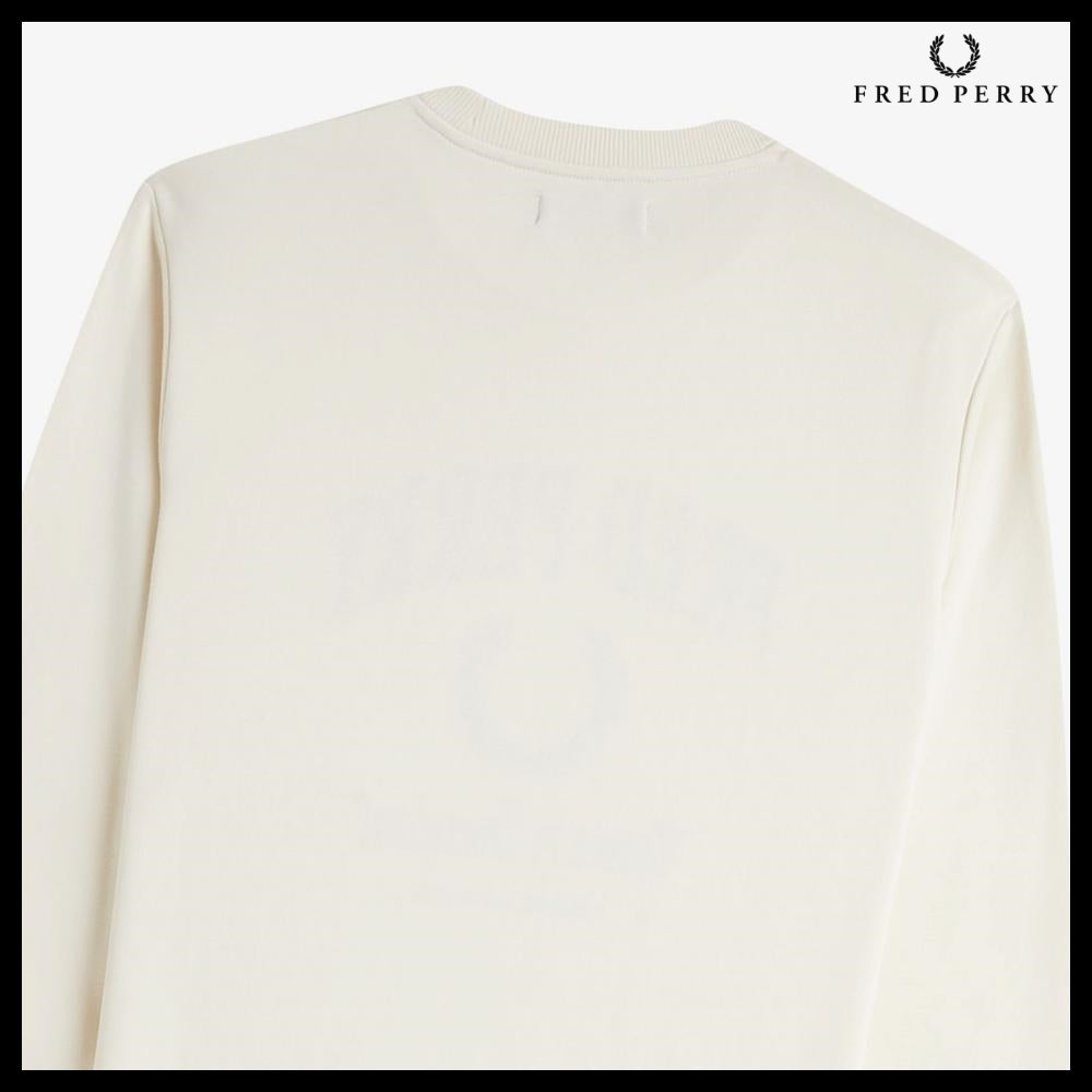 【FRED PERRY】Clubhouse Embroidered Champion Sweatshirt Ecru