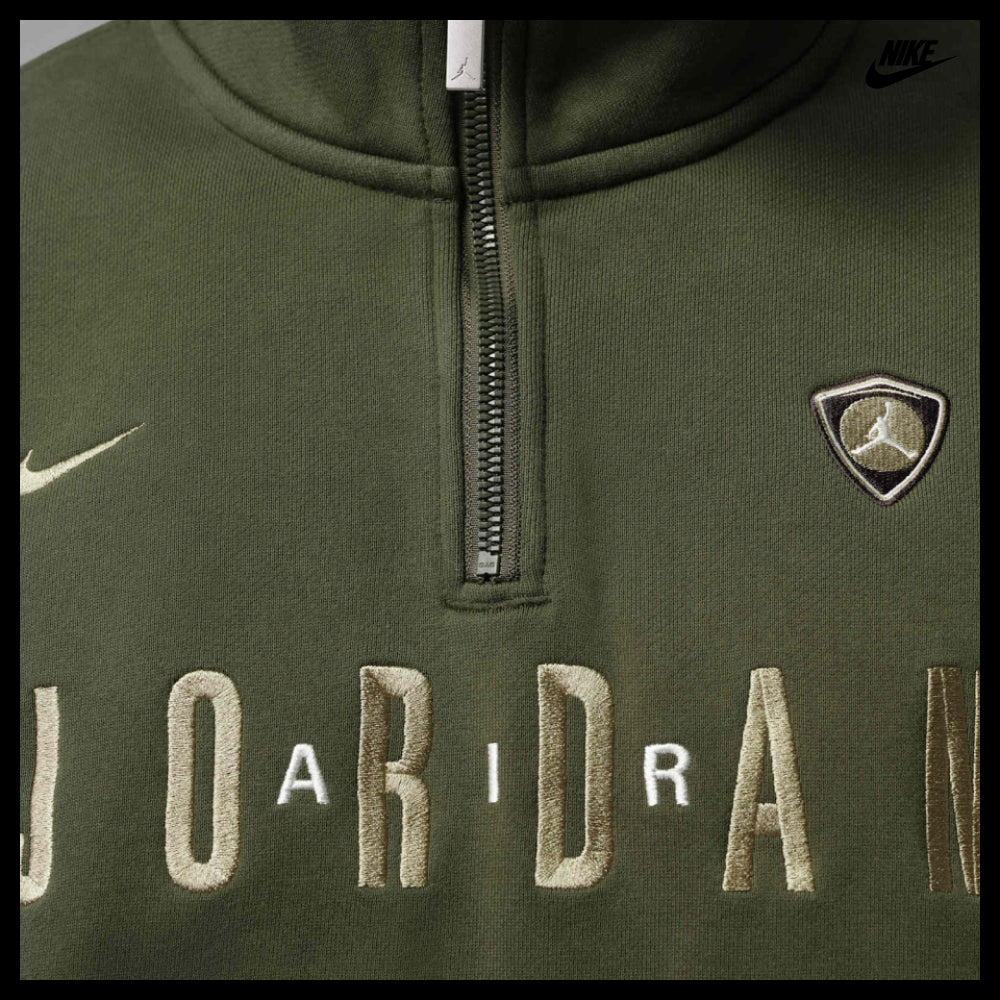 【NIKE】Flight Graphic Fleece 1/4 Zip M Cargo Khaki Khaki