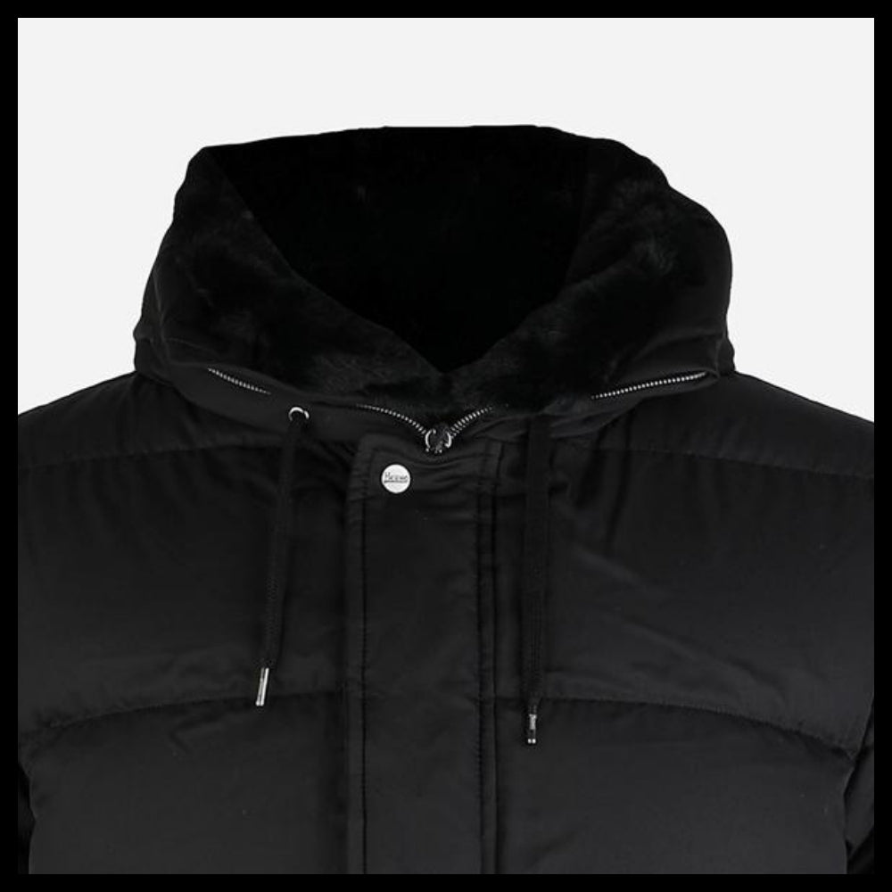 【Herno】Men's Arendelle Hooded Padded Jacket Black