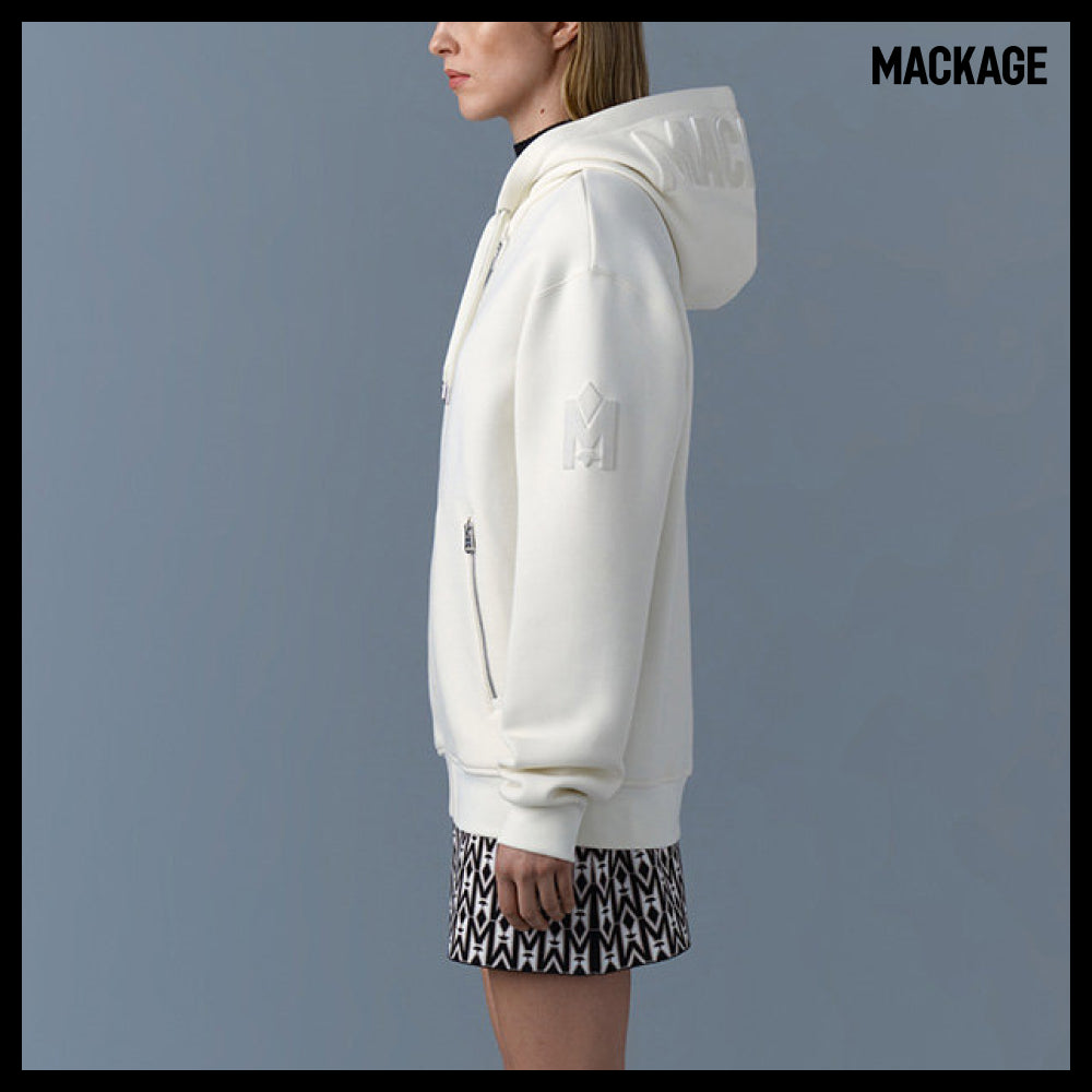 【Mackage】KRYS-ZP Chris ZP Hooded Zip-Up Cream