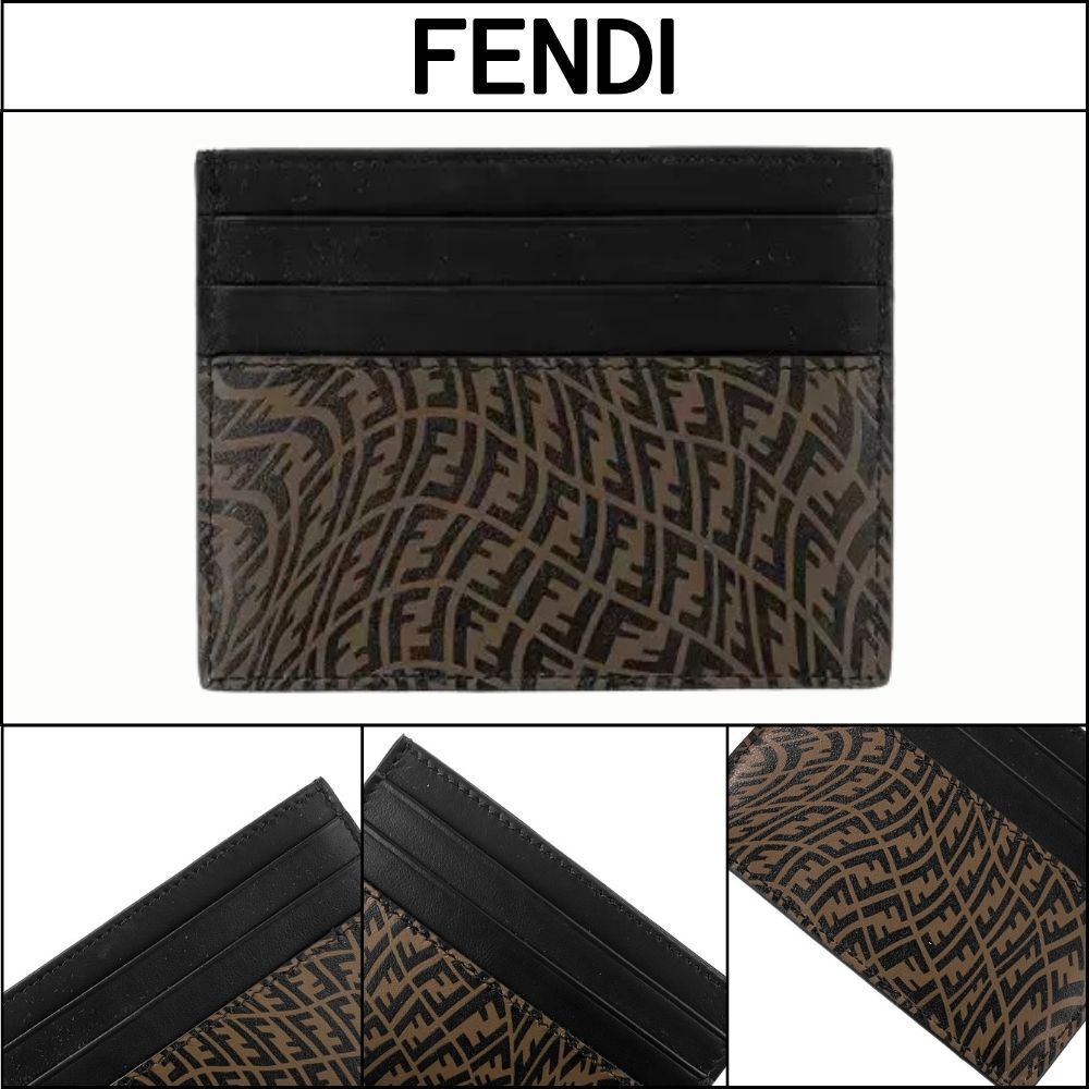 【Fendi】Men's Card Wallet Logo Luxury