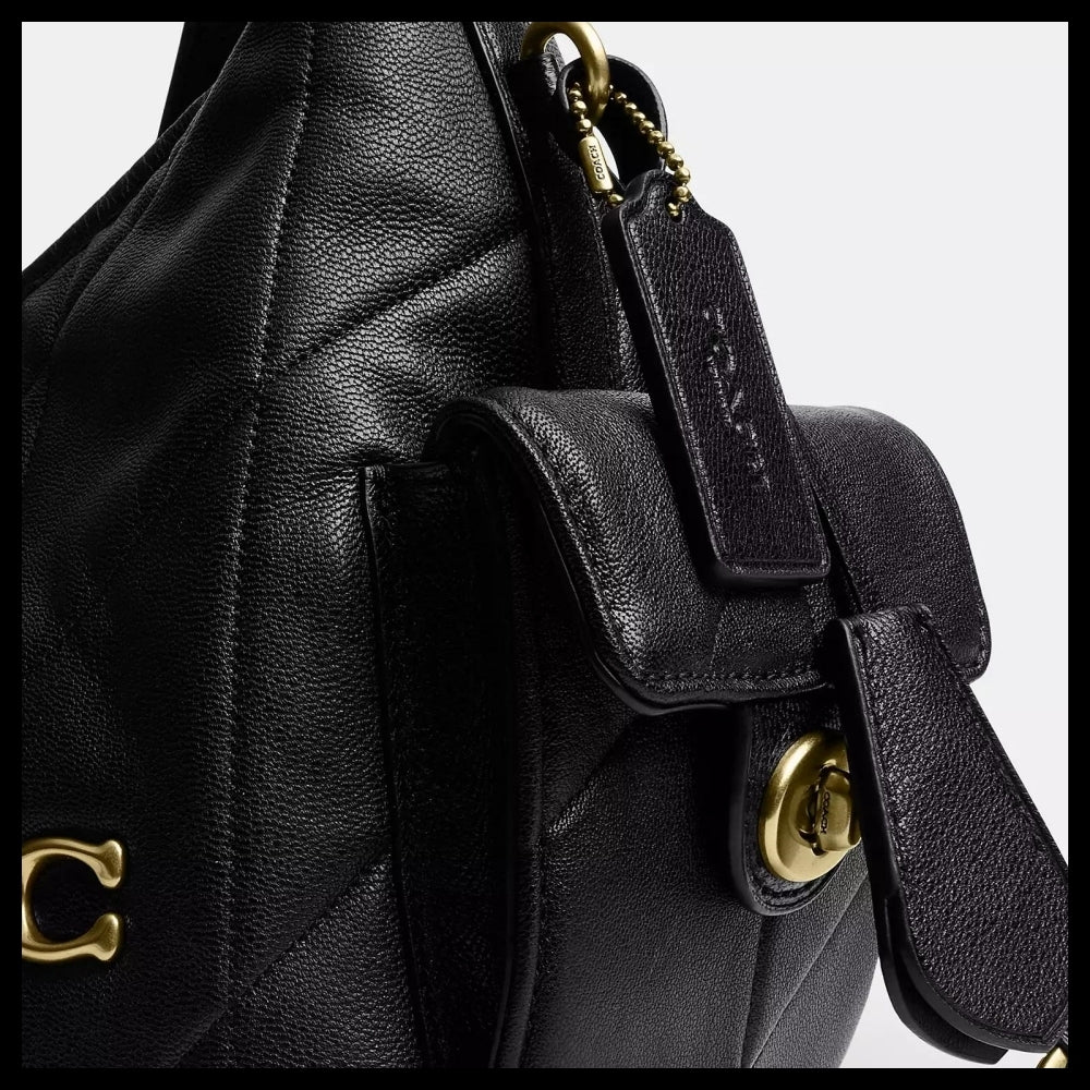 【Coach】Pocket Juliet Bag 30 With Quilting Black
