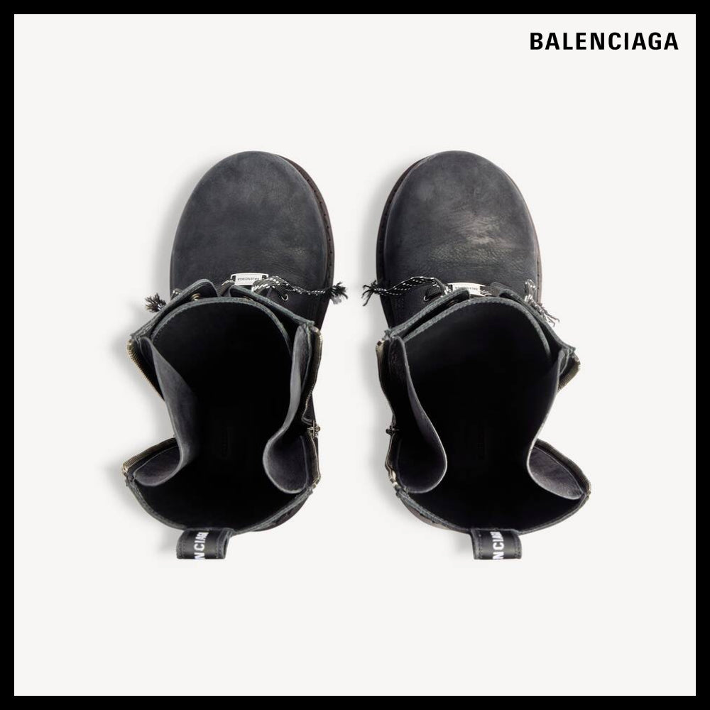 【BALENCIAGA】Stomper Zipper Bootie Black