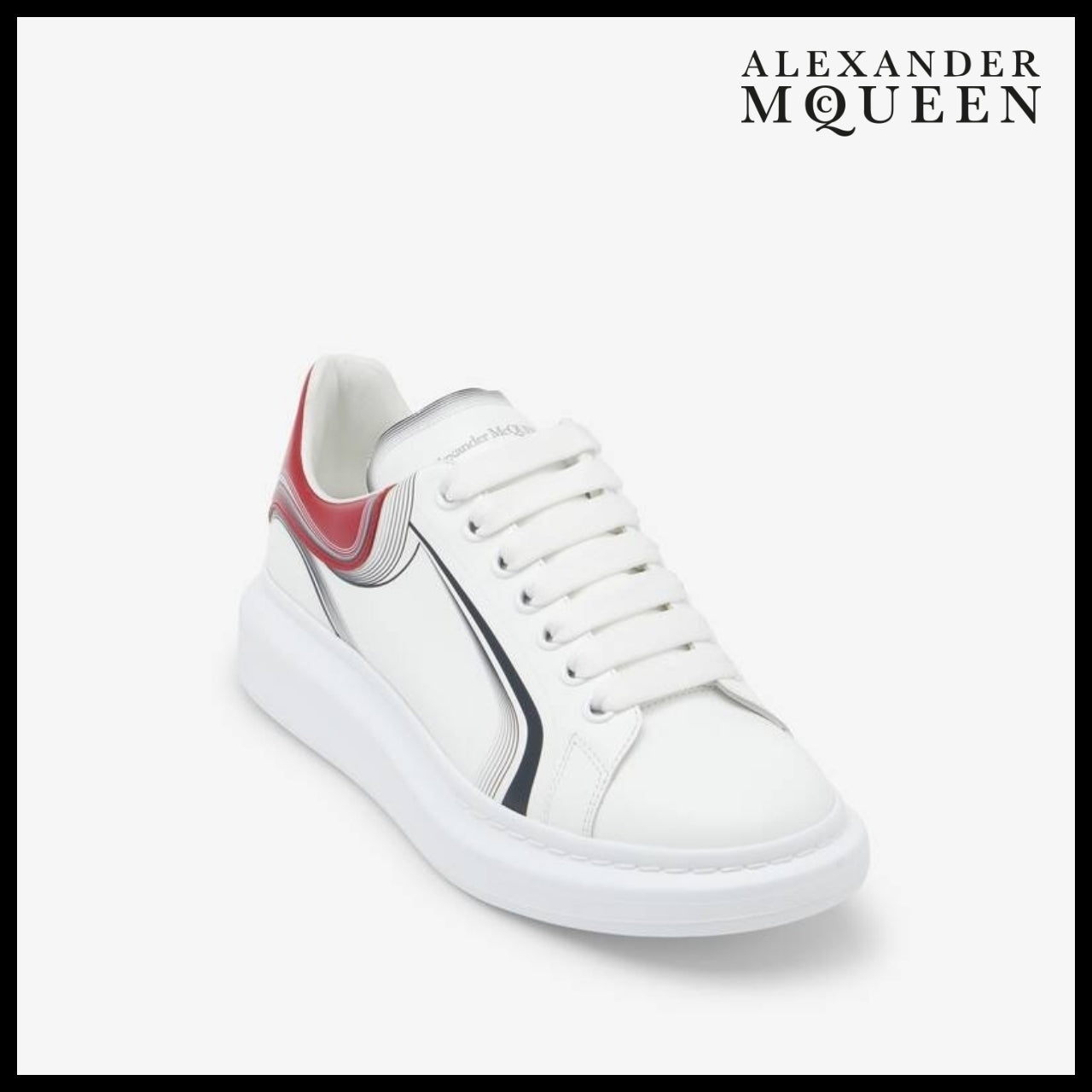 【Alexander Mcqueen】Men's Oversized Sneaker White Garnet