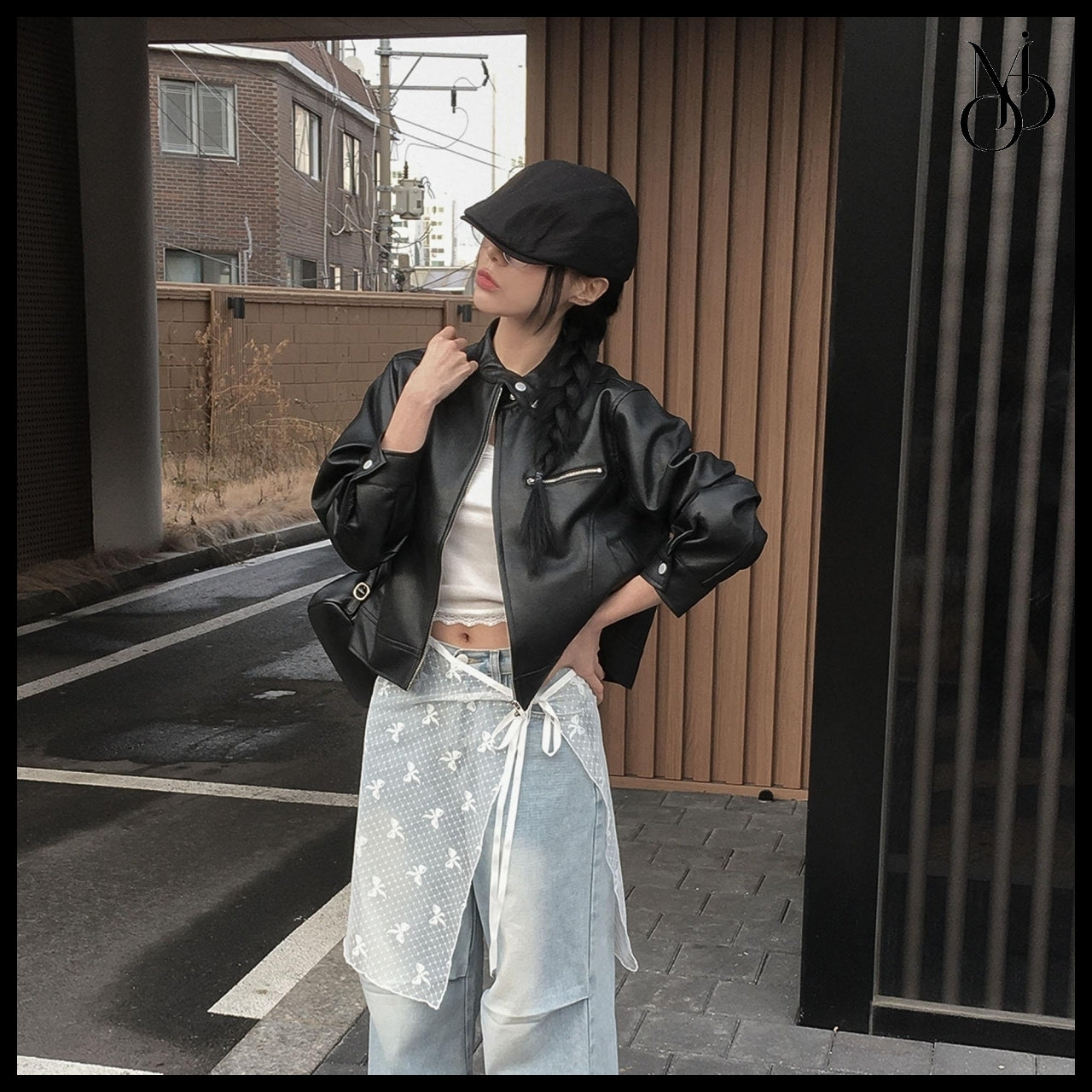 【MODIMOOD】Vera Rider Leather Jacket 4 Colors