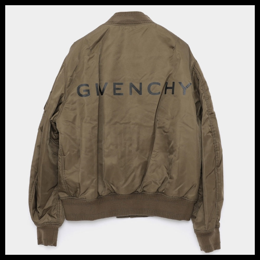 【GIVENCHY】Back logo classic nylon bomber jacket