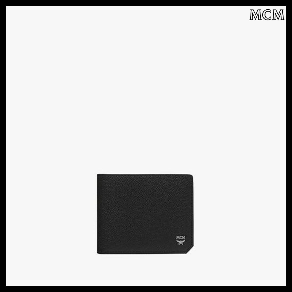 【MCM】New brick embossed leather card case bifold wallet