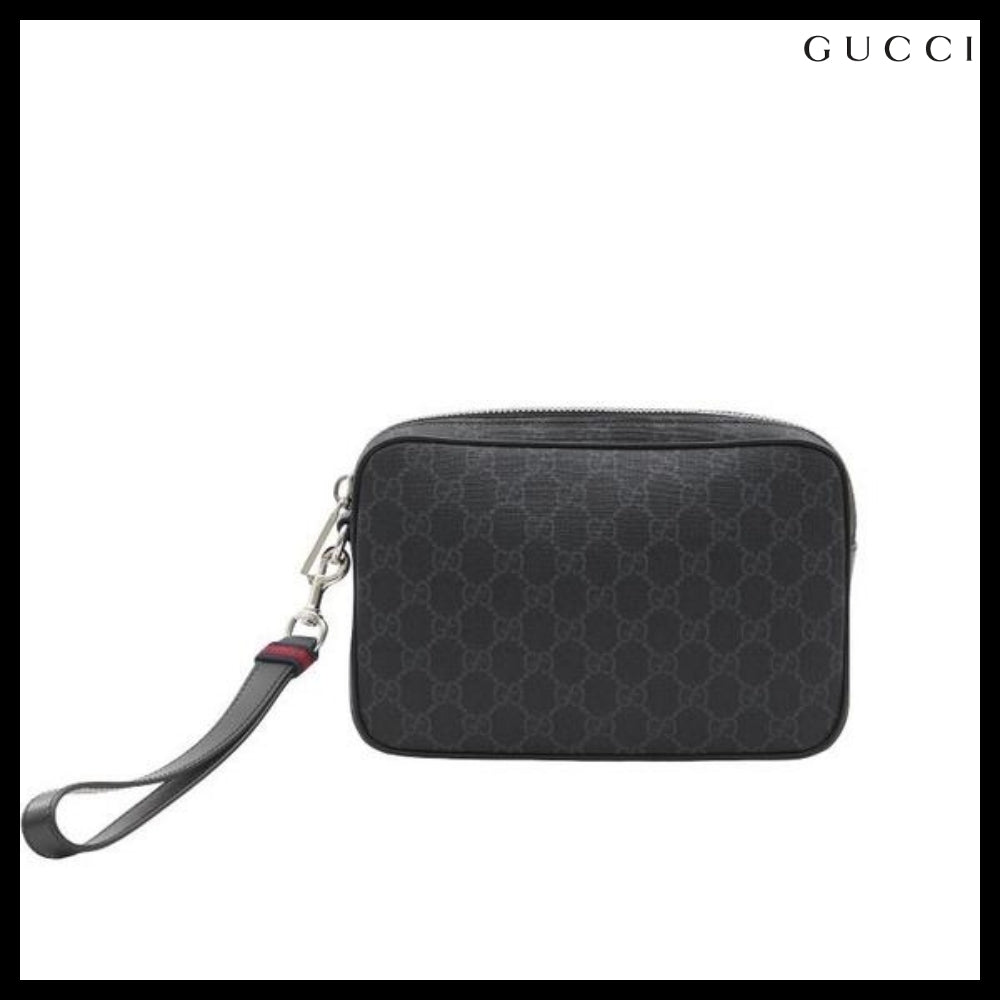 【Gucci 】GG small black clutch bag