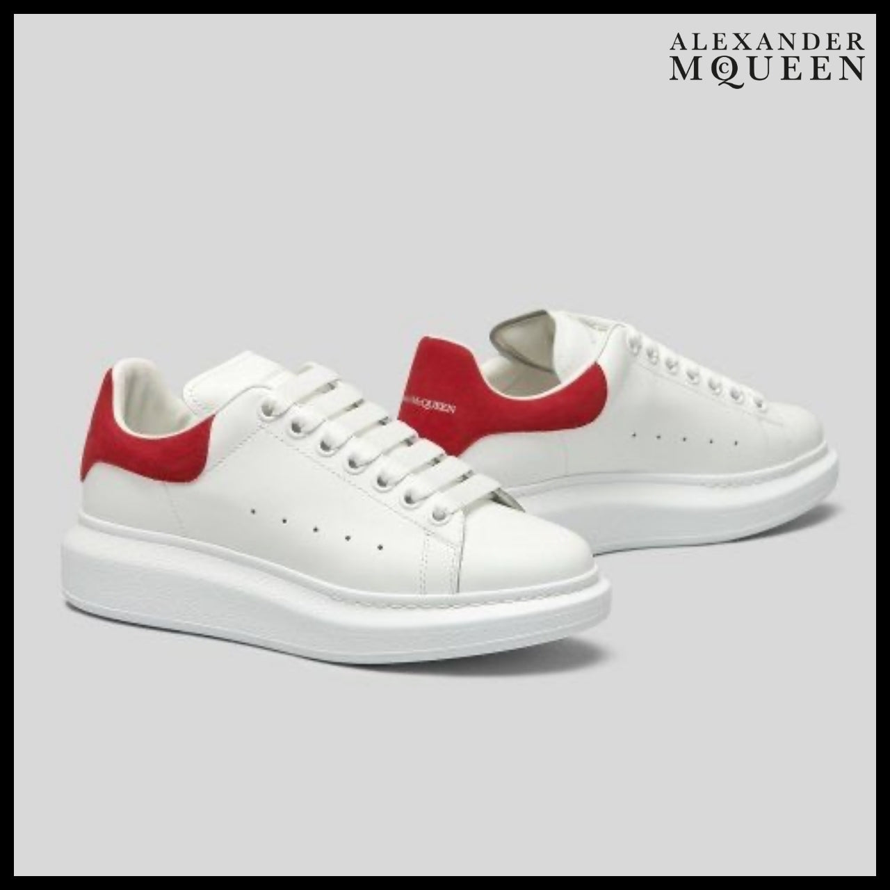 【Alexander Mcqueen】Oversized Sneakers in White/Red