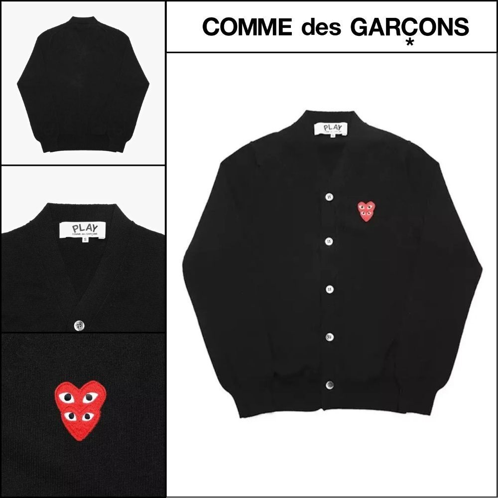 【COMME des GARCONS】PLAY Double Red Heart Patch Men