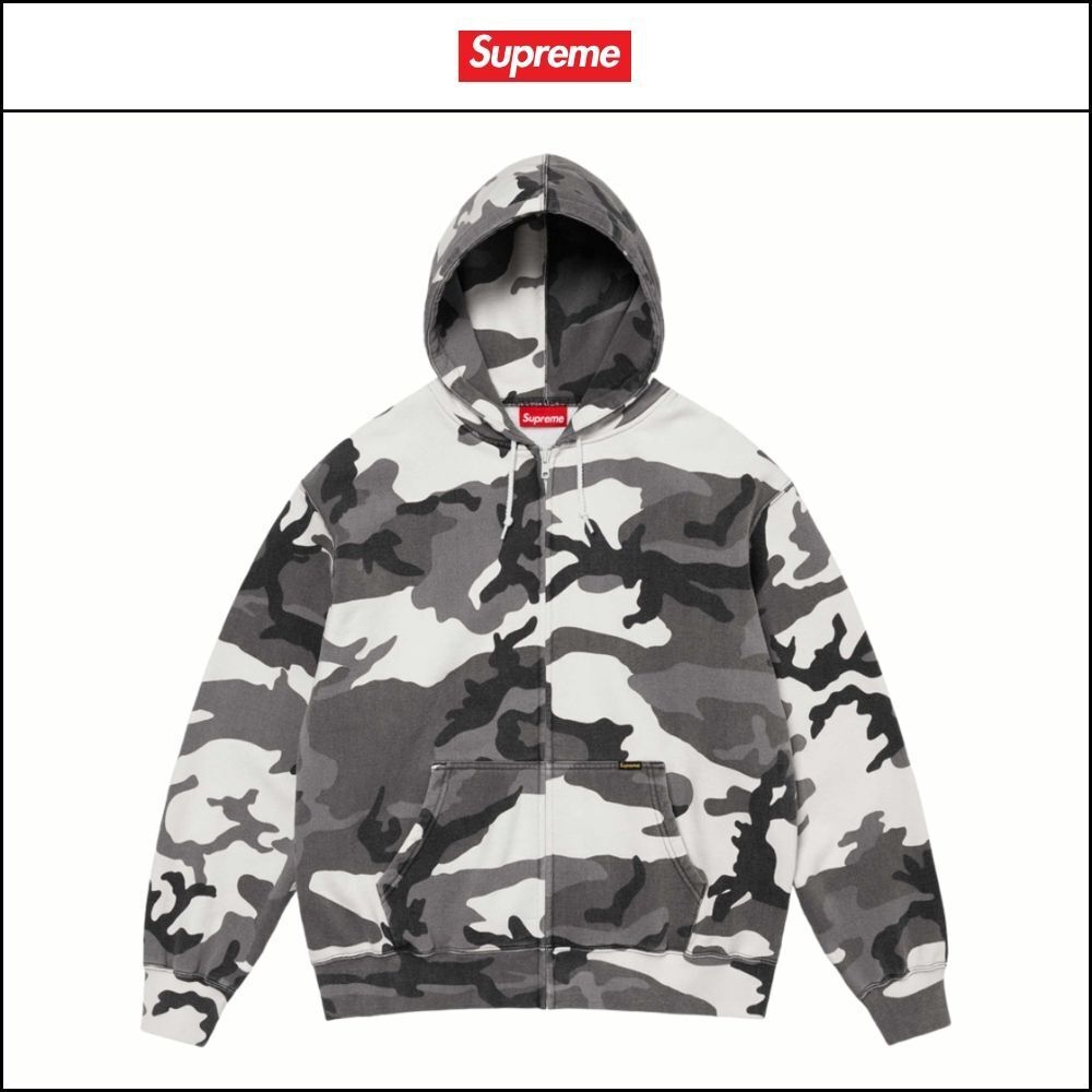 【100%正規品保証 Supreme】ワーク ジップパーカー スノーカモ