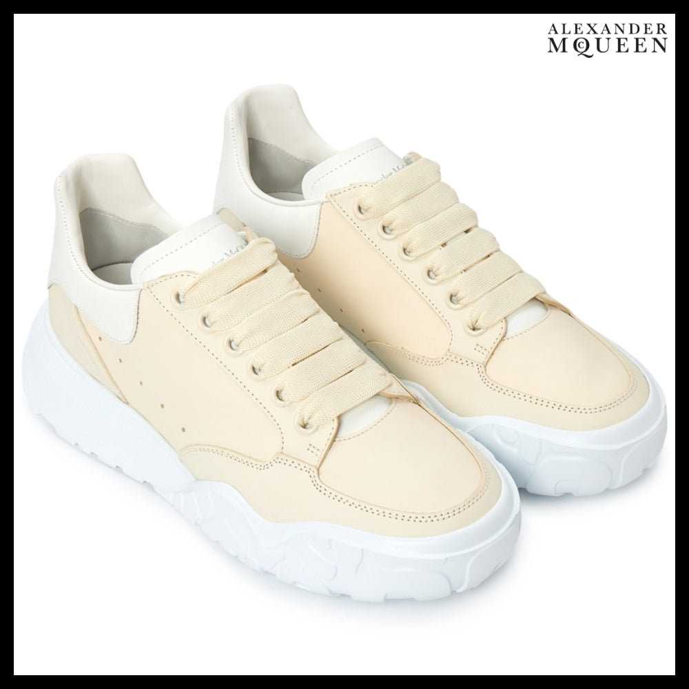 【Alexander Mcqueen】Court Trainer Sneakers Beige White