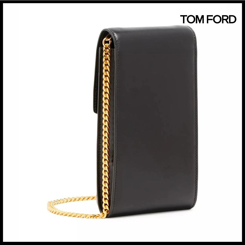 【TOM FORD】POUCH LEATHER WALLET ON CHAIN