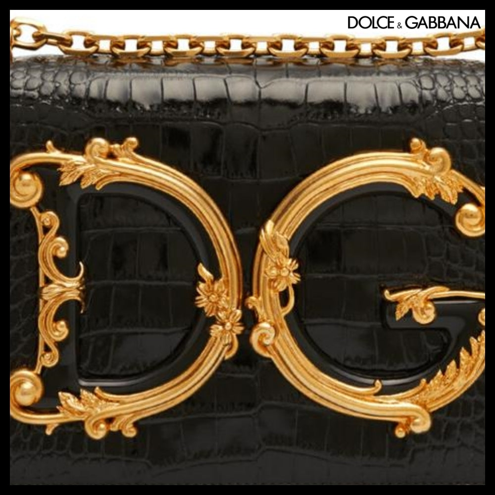 【アウトレット 正規品】Dolce & Gabbana - Croc Embossed Cross