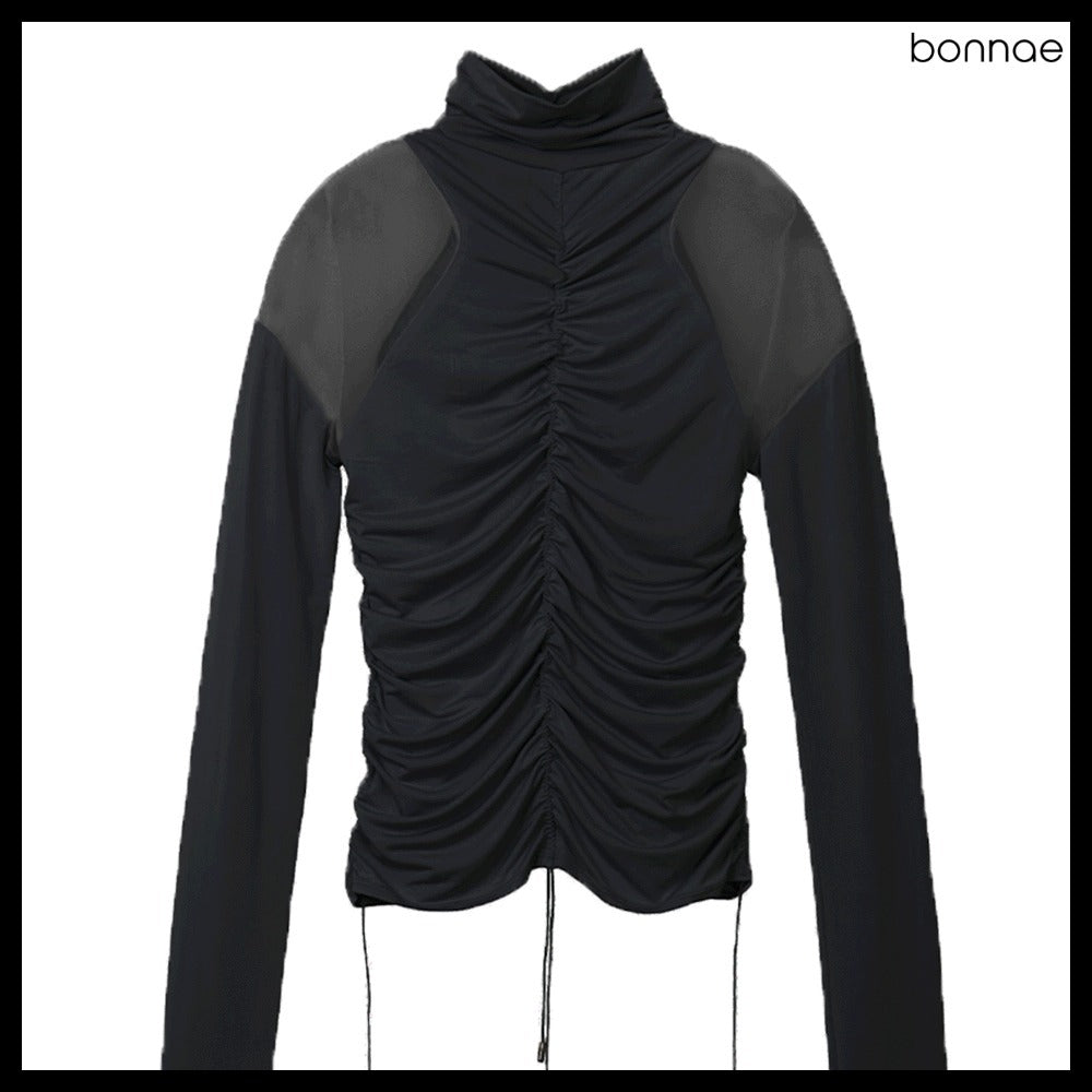 【Bonnae】Women's Angelic Shirring Top 2 Colors