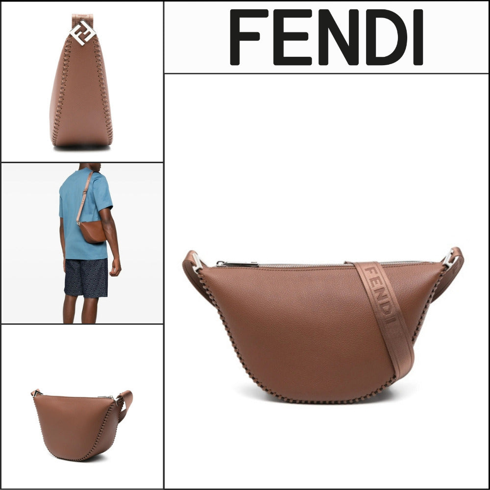 【FENDI】Brown Crossbody Bag compact crossbody