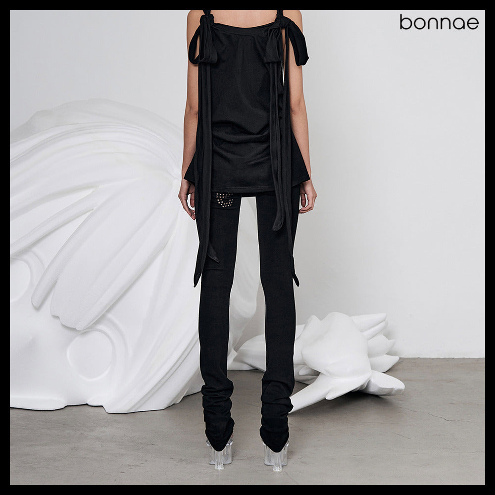 【Bonnae】Stacked Leggings 2Colors