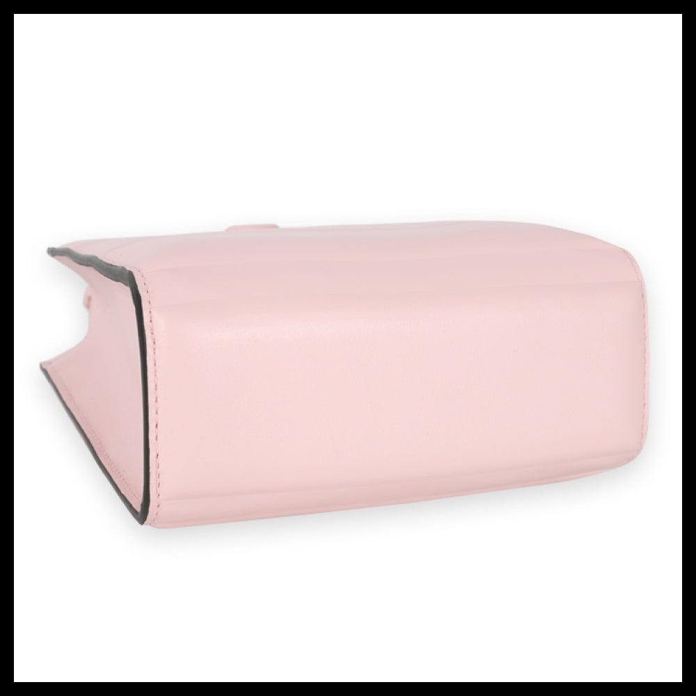【MONCLER】 Women Doudoune Leather Mini Tote Bag Pink
