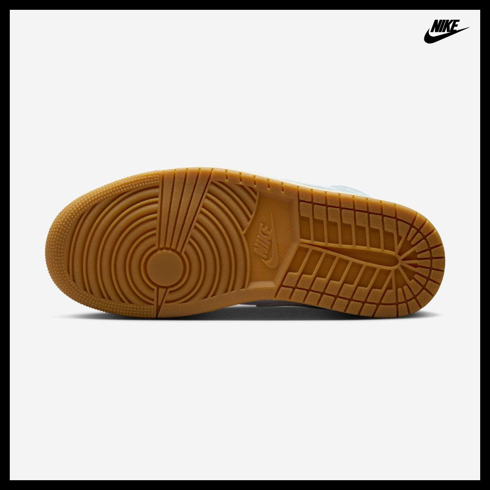 【NIKE】Air Jordan 1 Mid SE W White Gum Light Brown One Blue