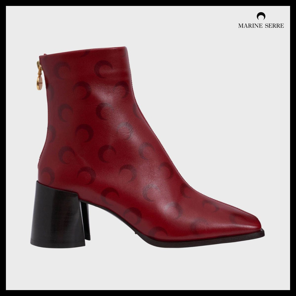 【MARINE SERRE】Moon Airbrushed Leather MS Block RD10 Red