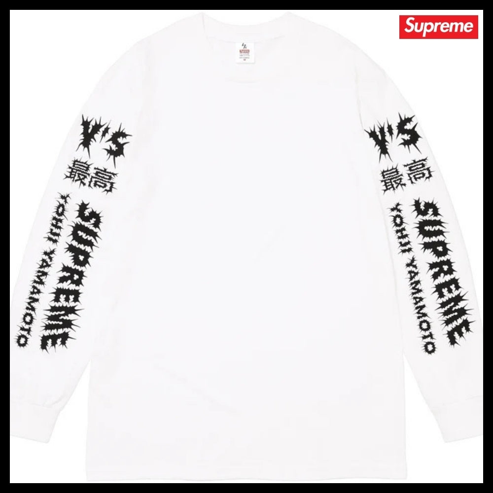 【Supreme】Yohji Yamamoto Long Sleeve T Shirt White 25FW