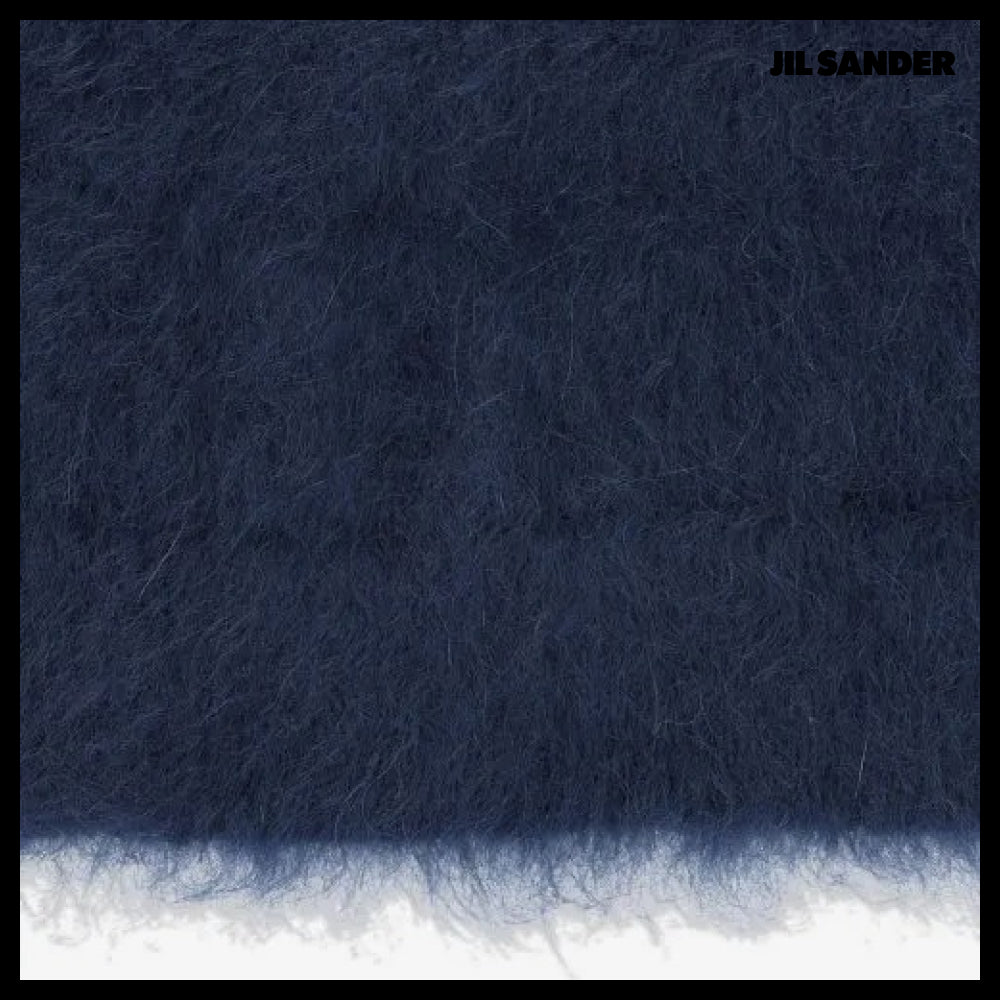 【Jil Sander】Brushed Effect Knit Beanie Navy