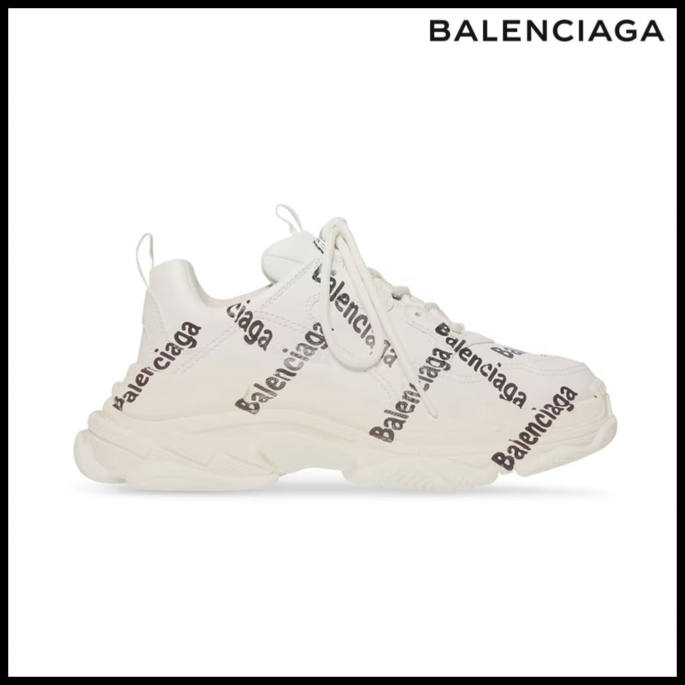 【BALENCIAGA】Triple S Logotype Sneaker White