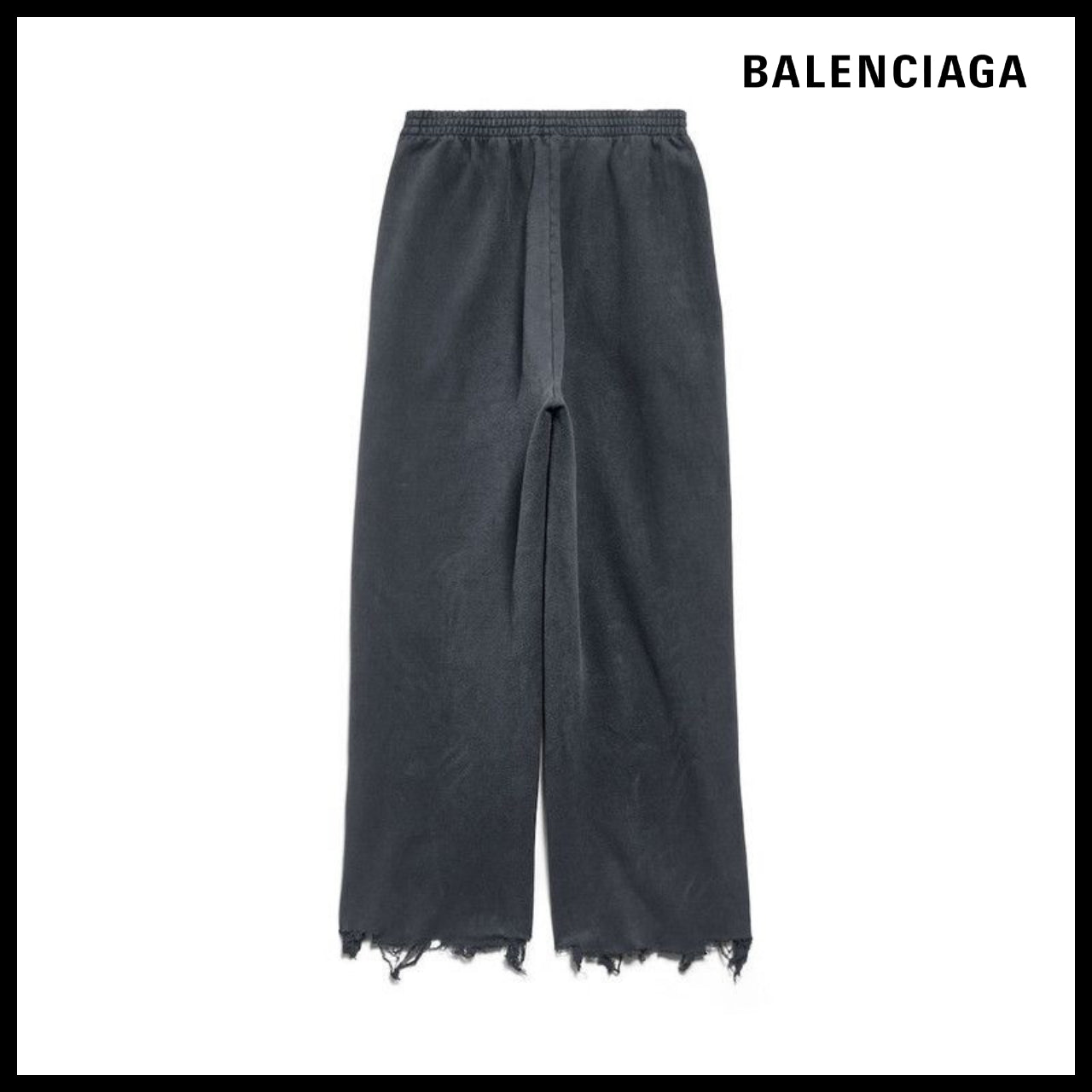 【BALENCIAGA】Nail Polish Cropped Sweatpants & Joggers Black