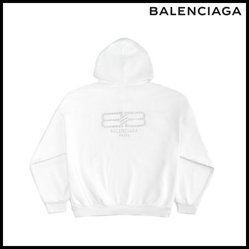 【BALENCIAGA】BB Icon Large Fit Hoodie White