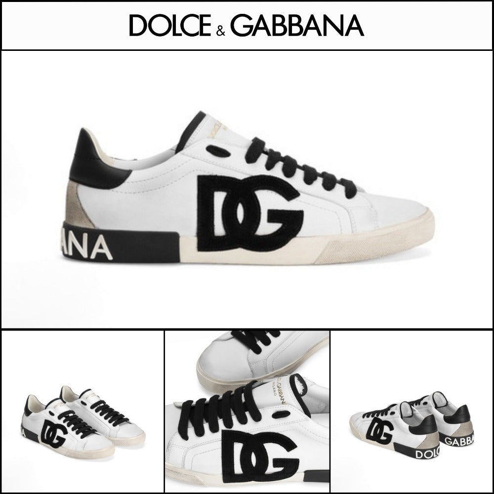【Dolce & Gabbana】CALFSKIN PORTOFINO VINTAGE SNEAKERS