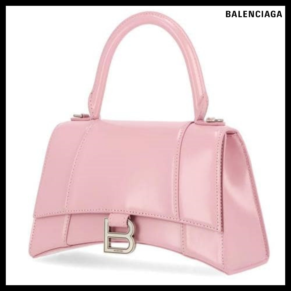 【BALENCIAGA 】Hourglass Top Handle Bag Pink