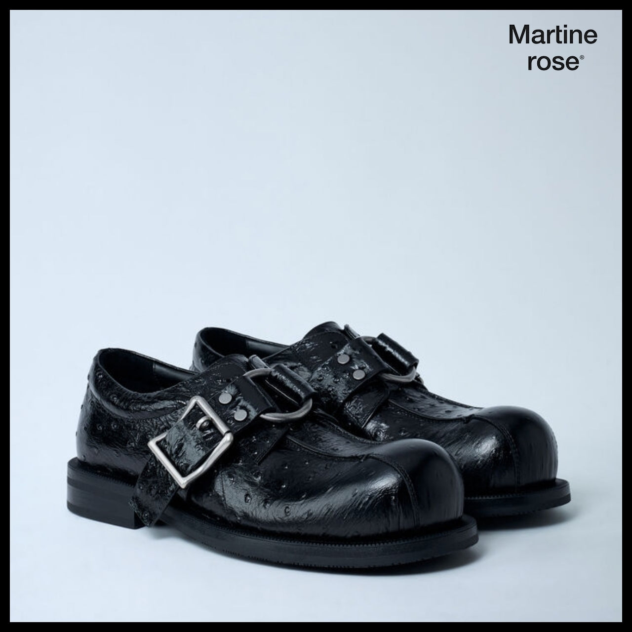 【MARTINE ROSE】O Ring Leather Shoes