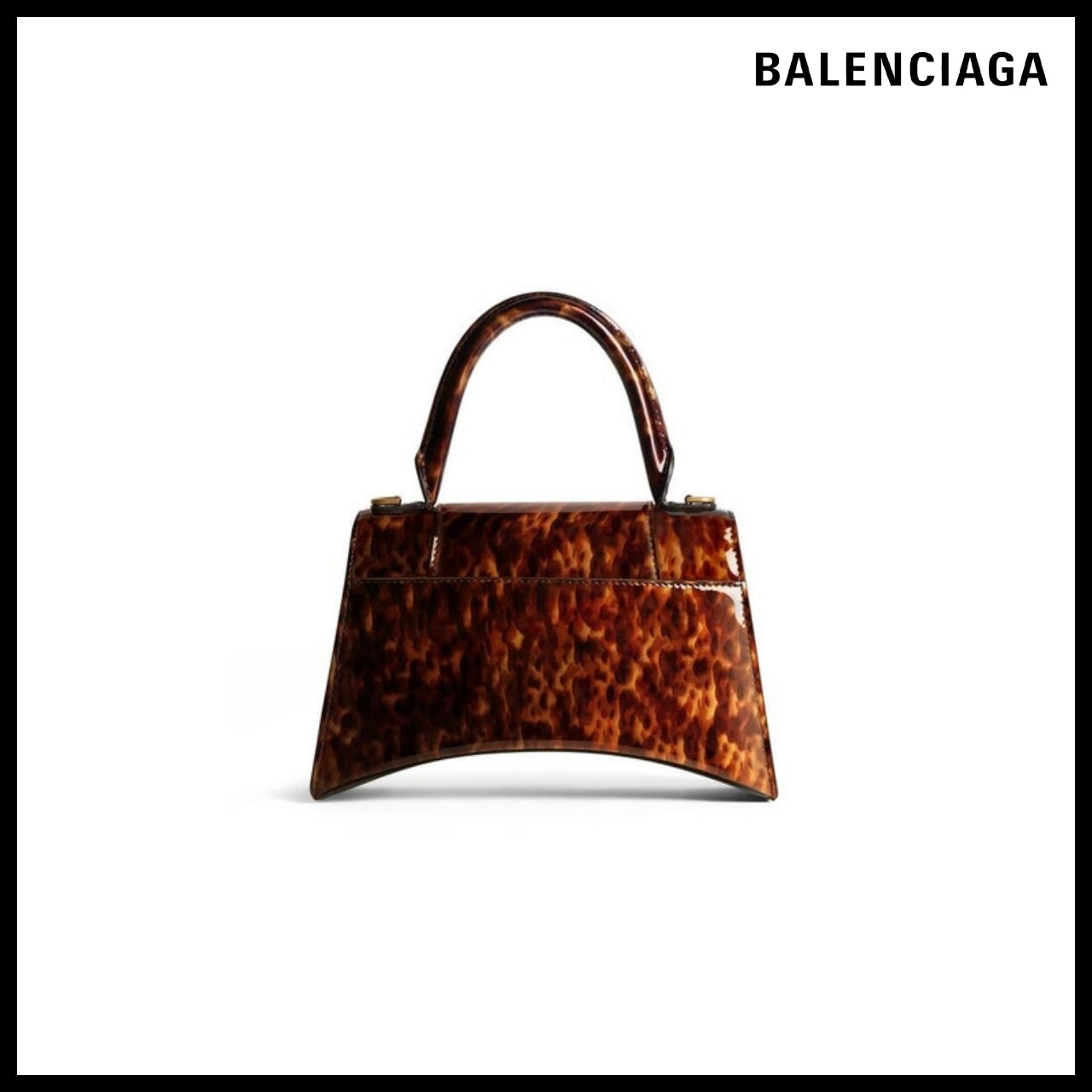 【BALENCIAGA】Hourglass Small Handbag in Tortoise Shell