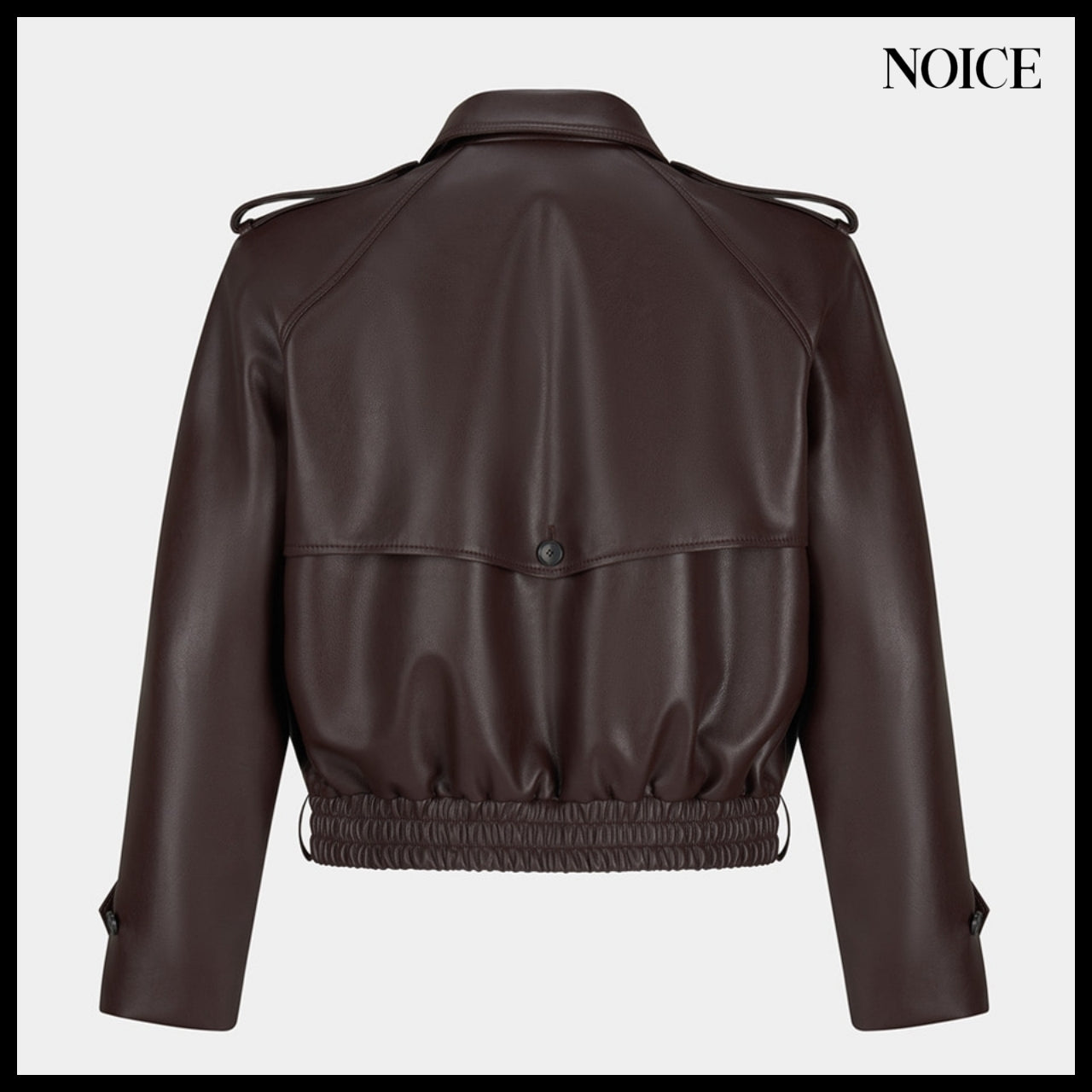 【NOICE】Aviator Faux Leather Blouson Burgundy