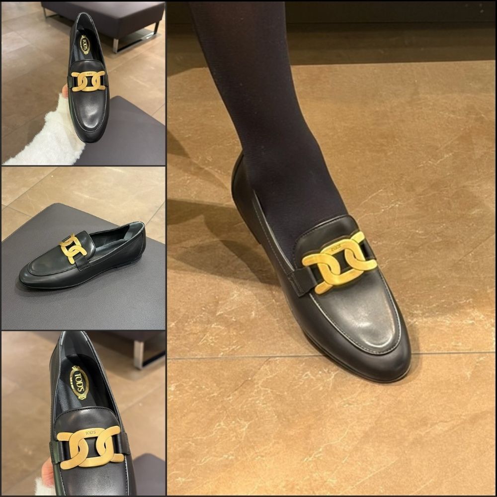 【Tod’s】CUOIO Kate Leather Women’s Loafers Black