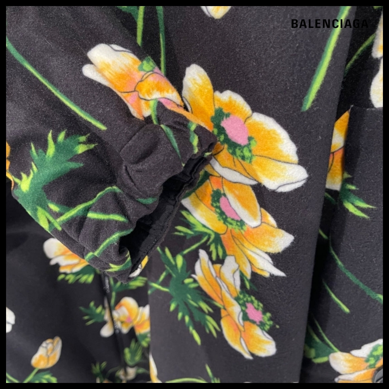 【BALENCIAGA】Zip-Up Jacket Black Yellow